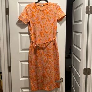 Zara 50s style Mod dress in orange/pink